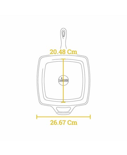 Lodge Quadratische Grillpfanne aus Gusseisen 27cm | Lodge | Mimocook