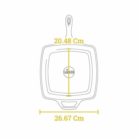 Lodge Grill Cuadrado de Hierro Fundido 27cm | Lodge | Mimocook