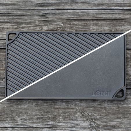 Lodge Grill/Plancha Réversible en Fonte 42 × 24cm | Lodge | Mimocook