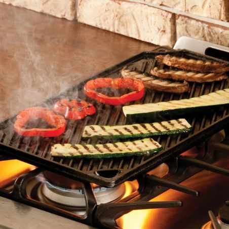 Lodge Grill/Plancha Reversible de Hierro Fundido 42× 24cm | Lodge | Mimocook