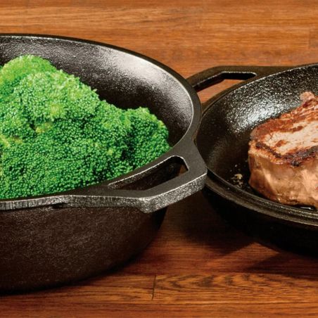 Lodge Combo Cooker en Fonte 26 cm | Lodge | Mimocook