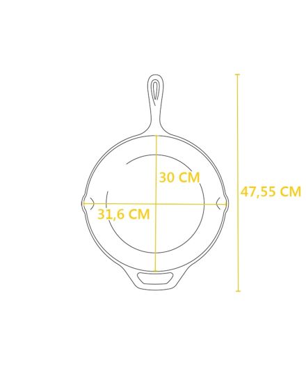 Lodge Chef Collection Cast Iron Skillet 30 cm | Lodge | Mimocook
