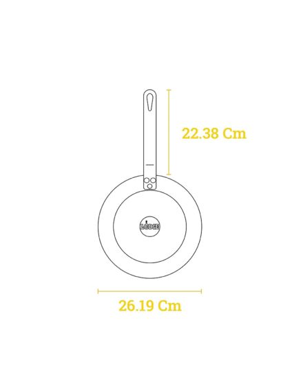 Lodge Poêle en Acier Carbone Culotté 25 cm | Lodge | Mimocook