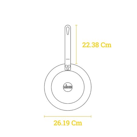 Lodge Sartén de Acero al Carbono Curado 25cm | Lodge | Mimocook