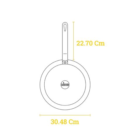 Lodge Gewürzte Kohlenstoffstahlpfanne 30 cm | Lodge | Mimocook