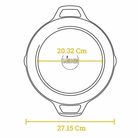 Lodge Cast Iron Dual Handle Pan 26cm | Lodge | Mimocook
