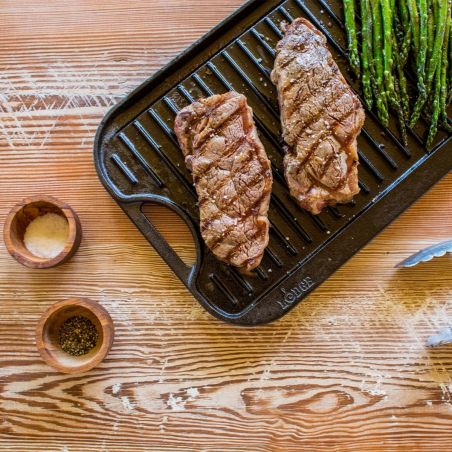 Lodge Pro-Grid Wende-Grillplatte aus Gusseisen 51 × 27 cm | Lodge | Mimocook