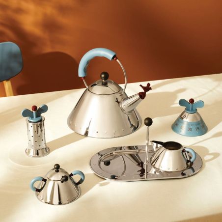 Alessi 9093 Bouilloire en Acier Inoxydable avec Sifflet | Alessi | Mimocook