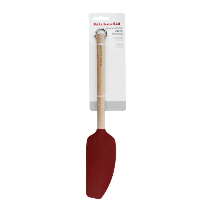 KitchenAid Espátula Misturadora em Madeira de Bétula com Cabeça de Silicone Empire Red | KitchenAid | Mimocook