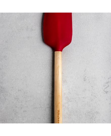 KitchenAid Espátula Mezcladora de Madera de Abedul con Cabeza de Silicona Empire Red | KitchenAid | Mimocook