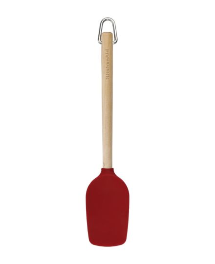 KitchenAid Cuillère Spatule en Bois de Bouleau avec Tête en Silicone Empire Red | KitchenAid | Mimocook