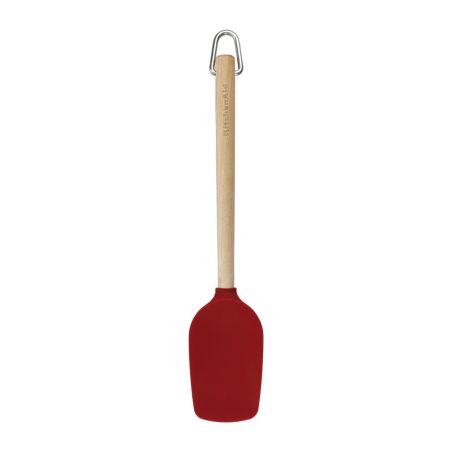 KitchenAid Cuillère Spatule en Bois de Bouleau avec Tête en Silicone Empire Red | KitchenAid | Mimocook