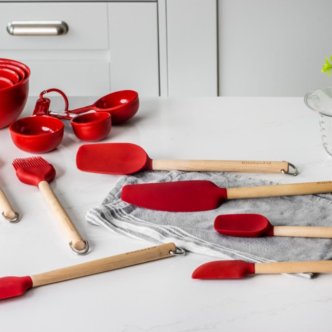 KitchenAid Löffelspatel aus Birkenholz mit Silikonkopf Empire Red | KitchenAid | Mimocook