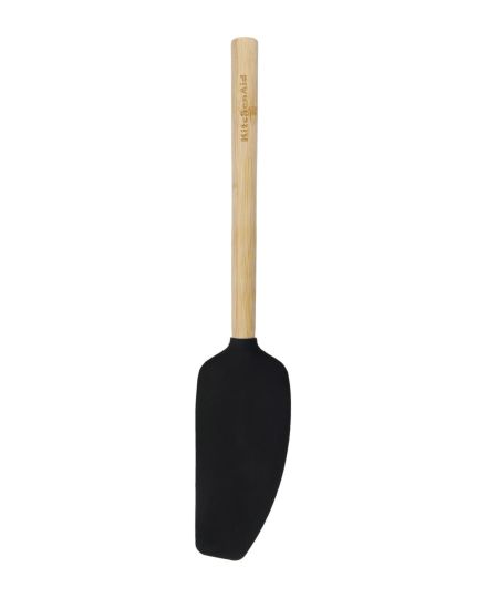 KitchenAid Spatule Mélangeuse en Bambou avec Tête en Silicone Noire | KitchenAid | Mimocook