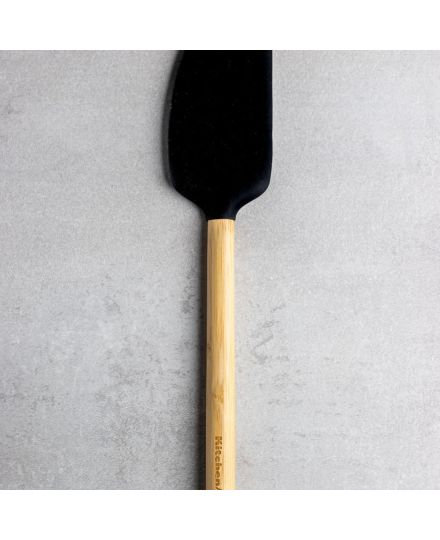 KitchenAid Spatule Mélangeuse en Bambou avec Tête en Silicone Noire | KitchenAid | Mimocook