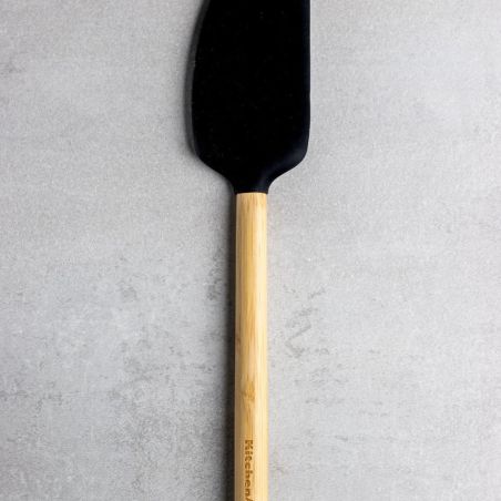 KitchenAid Spatule Mélangeuse en Bambou avec Tête en Silicone Noire | KitchenAid | Mimocook