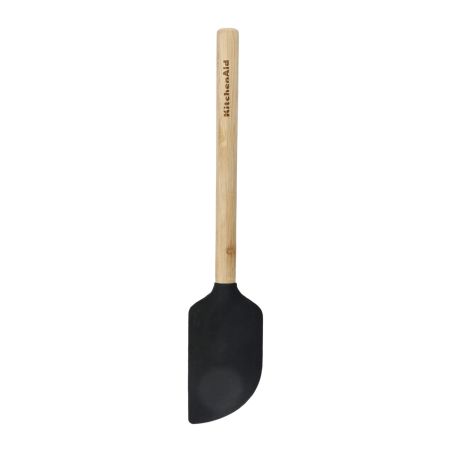 KitchenAid Spatule Racloir en Bambou avec Tête en Silicone Noire | KitchenAid | Mimocook