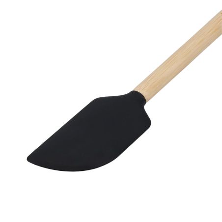 KitchenAid Spatule Racloir en Bambou avec Tête en Silicone Noire | KitchenAid | Mimocook