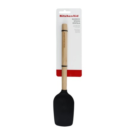 KitchenAid Bamboo Spoon Spatula with Silicone Head Black | KitchenAid | Mimocook