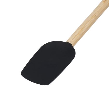KitchenAid Cuillère Spatule en Bambou avec Tête en Silicone Noire | KitchenAid | Mimocook