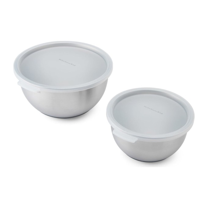 KitchenAid Conjunto de 2 Taças de Mistura em Aço Inoxidável | KitchenAid | Mimocook