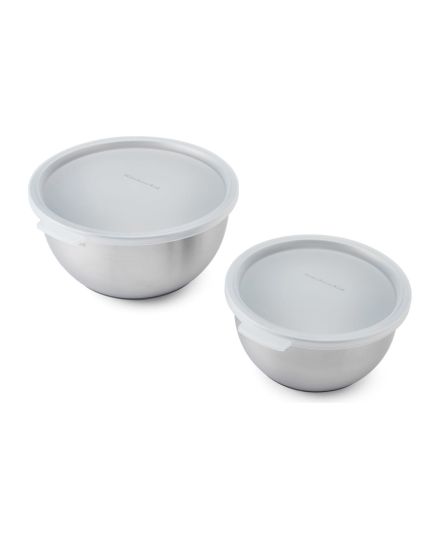 KitchenAid Set de 2 Bols de Mélange en Acier Inoxydable | KitchenAid | Mimocook