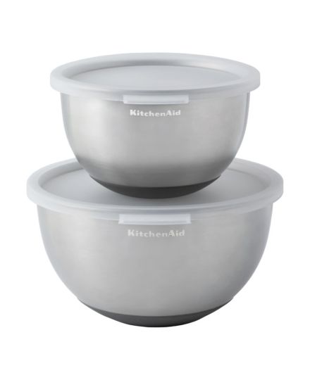 KitchenAid Set de 2 Bols de Mélange en Acier Inoxydable | KitchenAid | Mimocook