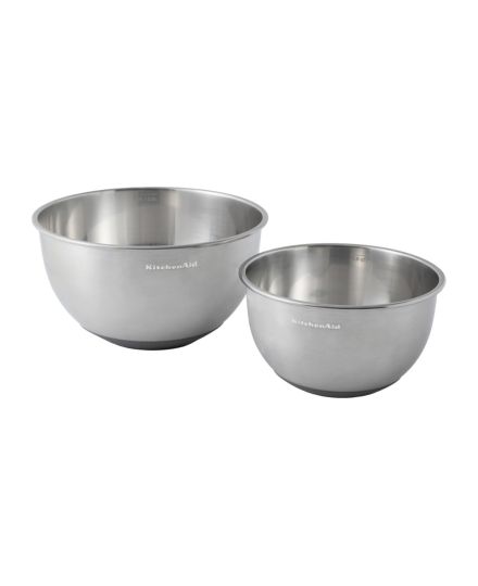 KitchenAid Set de 2 Bols de Mélange en Acier Inoxydable | KitchenAid | Mimocook