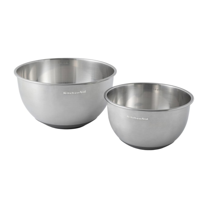 KitchenAid Set of 2 Stainless Steel Mixing Bowls | KitchenAid | Mimocook