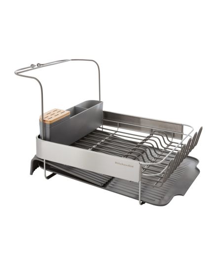 KitchenAid Escorredor de Loiça Expansível com Suporte para Copos Cinzento Charcoal | KitchenAid | Mimocook