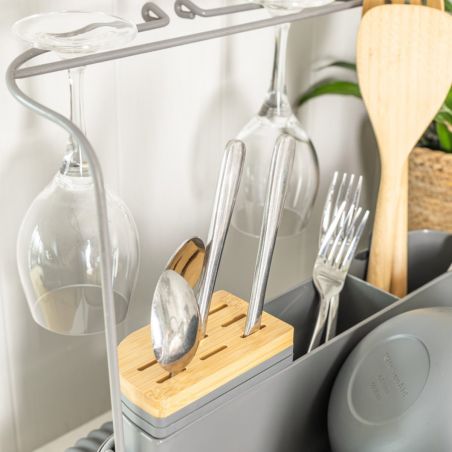 KitchenAid Escorredor de Loiça Expansível com Suporte para Copos Cinzento Charcoal | KitchenAid | Mimocook
