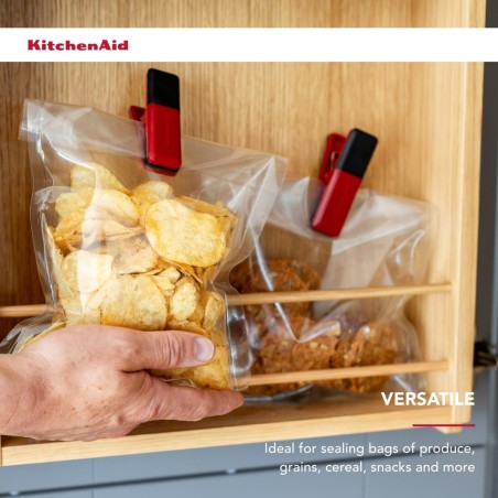 KitchenAid Set de 4 Clips Pequeños Empire Red | KitchenAid | Mimocook