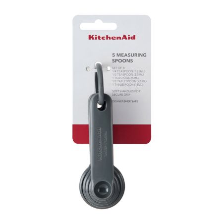 KitchenAid 5pc Measuring Spoon Set - Charcoal Grey | KitchenAid | Mimocook