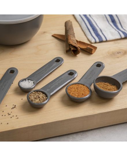 KitchenAid 5pc Measuring Spoon Set - Charcoal Grey | KitchenAid | Mimocook