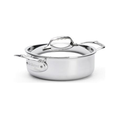 de Buyer AFFINITY Stainless Steel Straight Sauté Pan with Lid | De Buyer | Mimocook