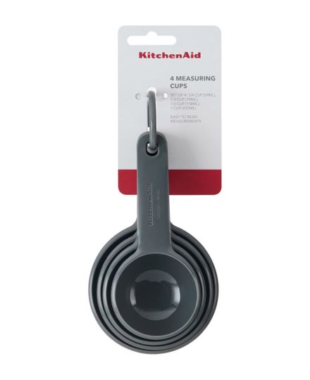 KitchenAid 4pc Measuring Cup Set - Charcoal Grey | KitchenAid | Mimocook