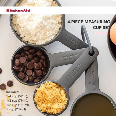 KitchenAid 4pc Measuring Cup Set - Charcoal Grey | KitchenAid | Mimocook