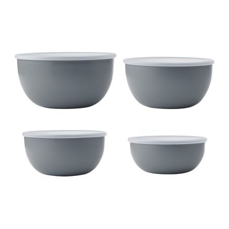 KitchenAid 4pc Meal Prep Bowls Set with Lids - Charcoal Grey | KitchenAid | Mimocook