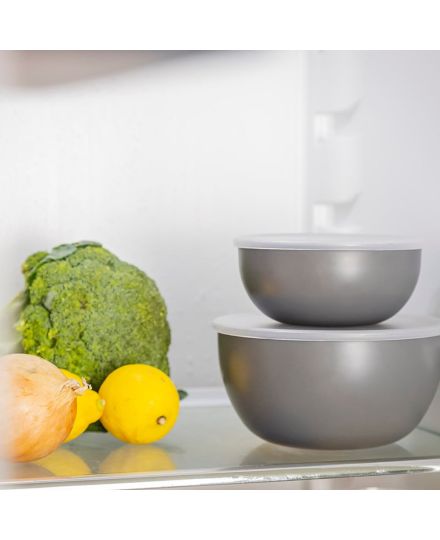 KitchenAid Set de 4 Bols de Préparation avec Couvercles Gris Charcoal | KitchenAid | Mimocook
