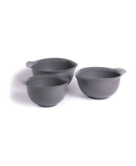 KitchenAid Set de 3 Cuencos de Mezcla Gris Charcoal | KitchenAid | Mimocook