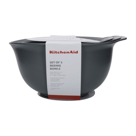 KitchenAid 3-teiliges Rührschüssel-Set Charcoal Grey | KitchenAid | Mimocook