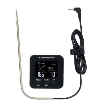 KitchenAid Termómetro Digital de Cocina con Temporizador y Sonda para Horno Negro | KitchenAid | Mimocook