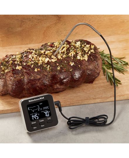 KitchenAid Digital Kitchen Thermometer with Timer and Leave-In Oven Probe Black | KitchenAid | Mimocook