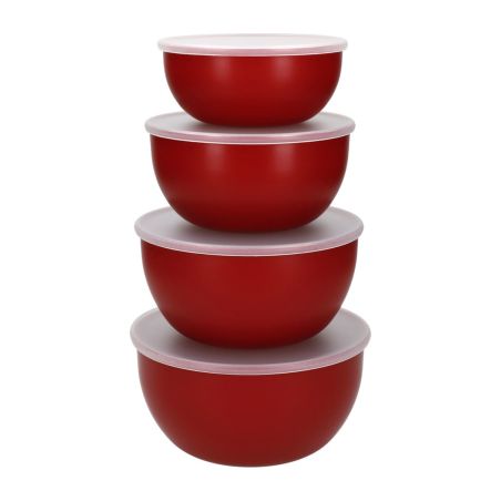 KitchenAid 4pc Meal Prep Bowls Set with Lids - Empire Red | KitchenAid | Mimocook