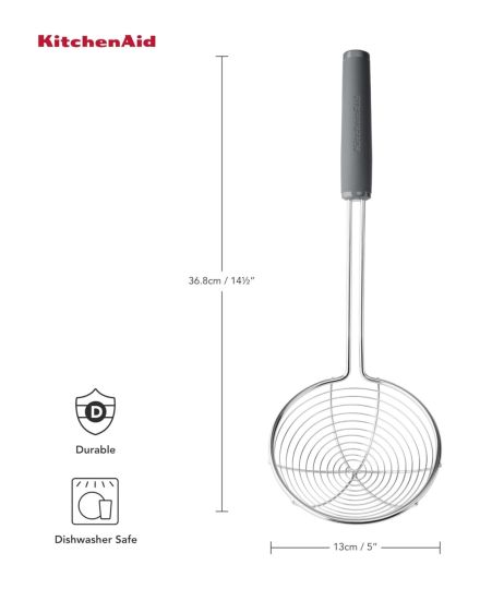 KitchenAid Soft Grip Skimmer Charcoal Grey | KitchenAid | Mimocook