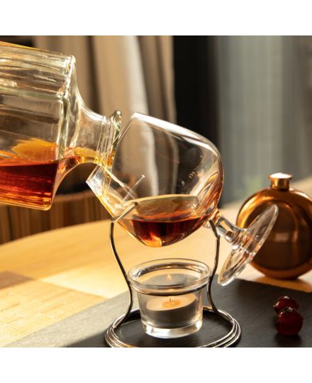 Conjunto Aquecedor para Brandy e Cognac BarCraft | Kitchen Craft | Mimocook