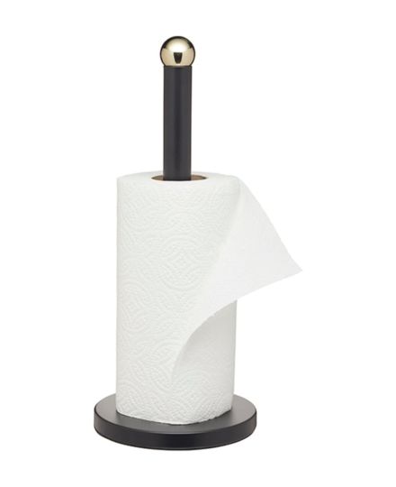 MasterClass Stainless Steel Matt Black and Brass Finish Towel Holder | Kitchen Craft | Mimocook