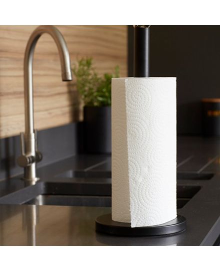 MasterClass Stainless Steel Matt Black and Brass Finish Towel Holder | Kitchen Craft | Mimocook