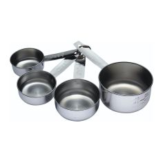KitchenCraft Juego de tazas medidoras de acero inoxidable de 4 piezas