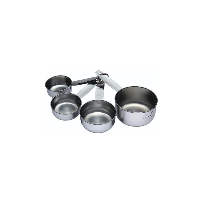 Kitchen Craft Stainless Steel 4 Piece Measuring Cup Set | Kitchen Craft | Mimocook